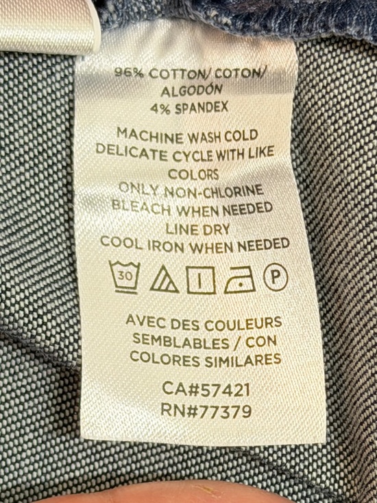 Ann Taylor Dark Wash Chambray Chino Shorts - Picture 4 of 8